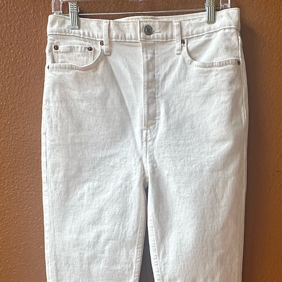 Re/Done 90’s High Rise Ankle Crop Jeans In Vintage White (Cream) Size 29 NWT! - Picture 12 of 16